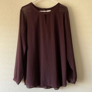 Large eggplant Cabi blouse